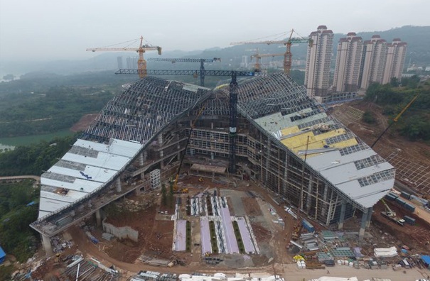 Under-construction Zhongxian E-Sports Stadium located in Chongqing, Western China - InsideSport