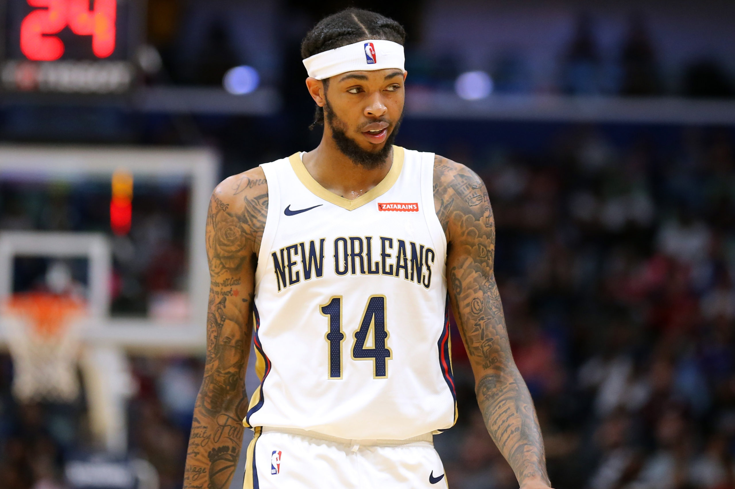 Brandon Ingram - New Orleans Pelicans - Kia NBA Tip-Off 2020 - Game-Worn  Icon Edition Jersey - Double-Double