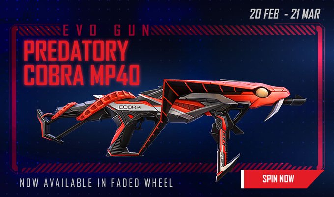 Free Fire: Predatory Cobra MP40 skin now available, Check out Step by step guide to obtain it