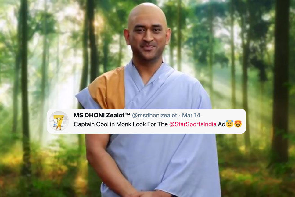 IPL 2021: MS Dhoni's monk avatar goes viral, invites hilarious meme fest
