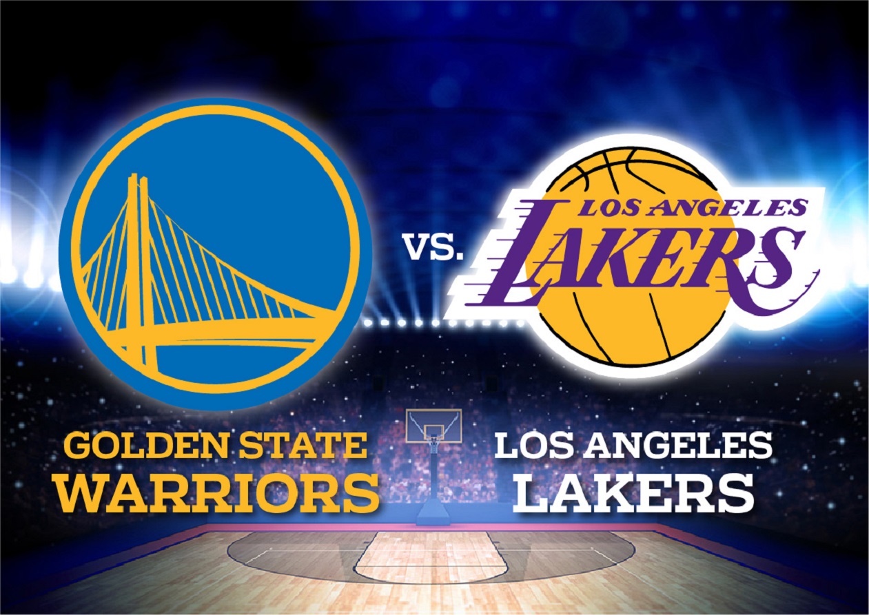 Warriors vs Lakers LIVE in NBA Lakers win 12897, LeBron James scores