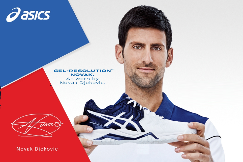 Novak Djokovic endorsement deal with Asics