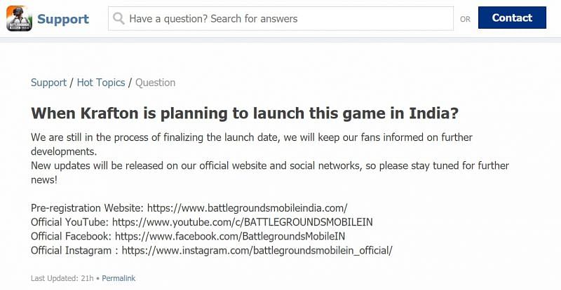 Krafton on Battlegrounds Mobile India Release Date