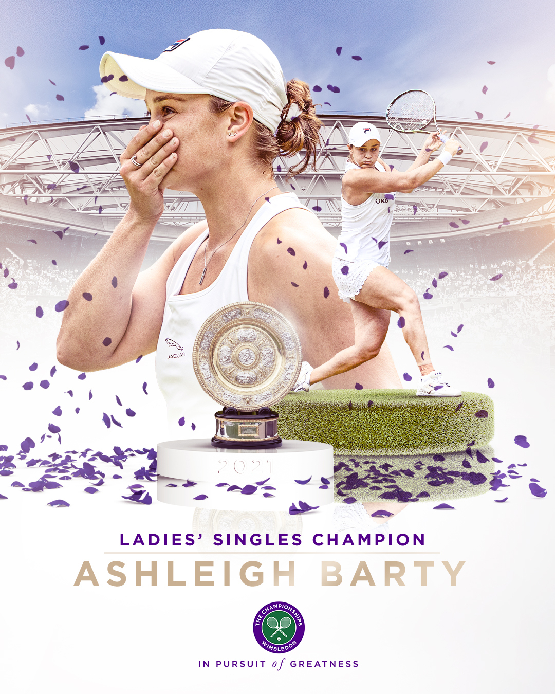 World No.1 Ash Barty wins her maiden Wimbledon title, defeats Karolina Pliskova in a tight 3 set battle