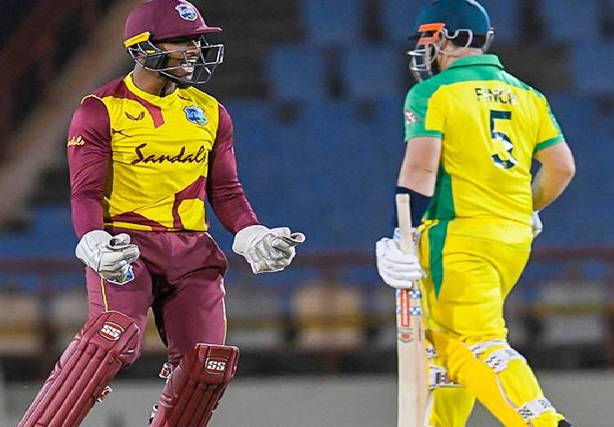 WI vs AUS 2nd T20 LIVE: Shimron Hetmyer and Dwayne Bravo put up a 103-run stand to help West Indies set 197-run target for Australia