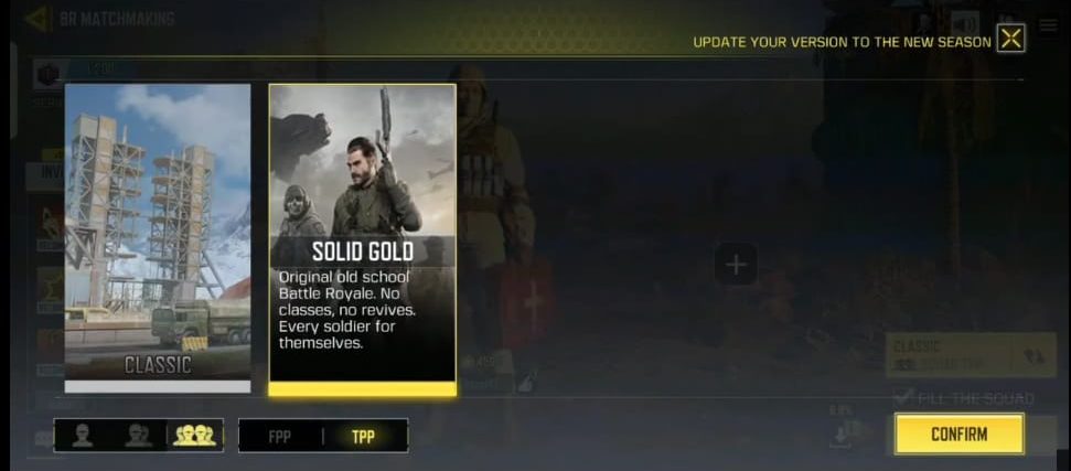 New BR Mode - Solid Gold