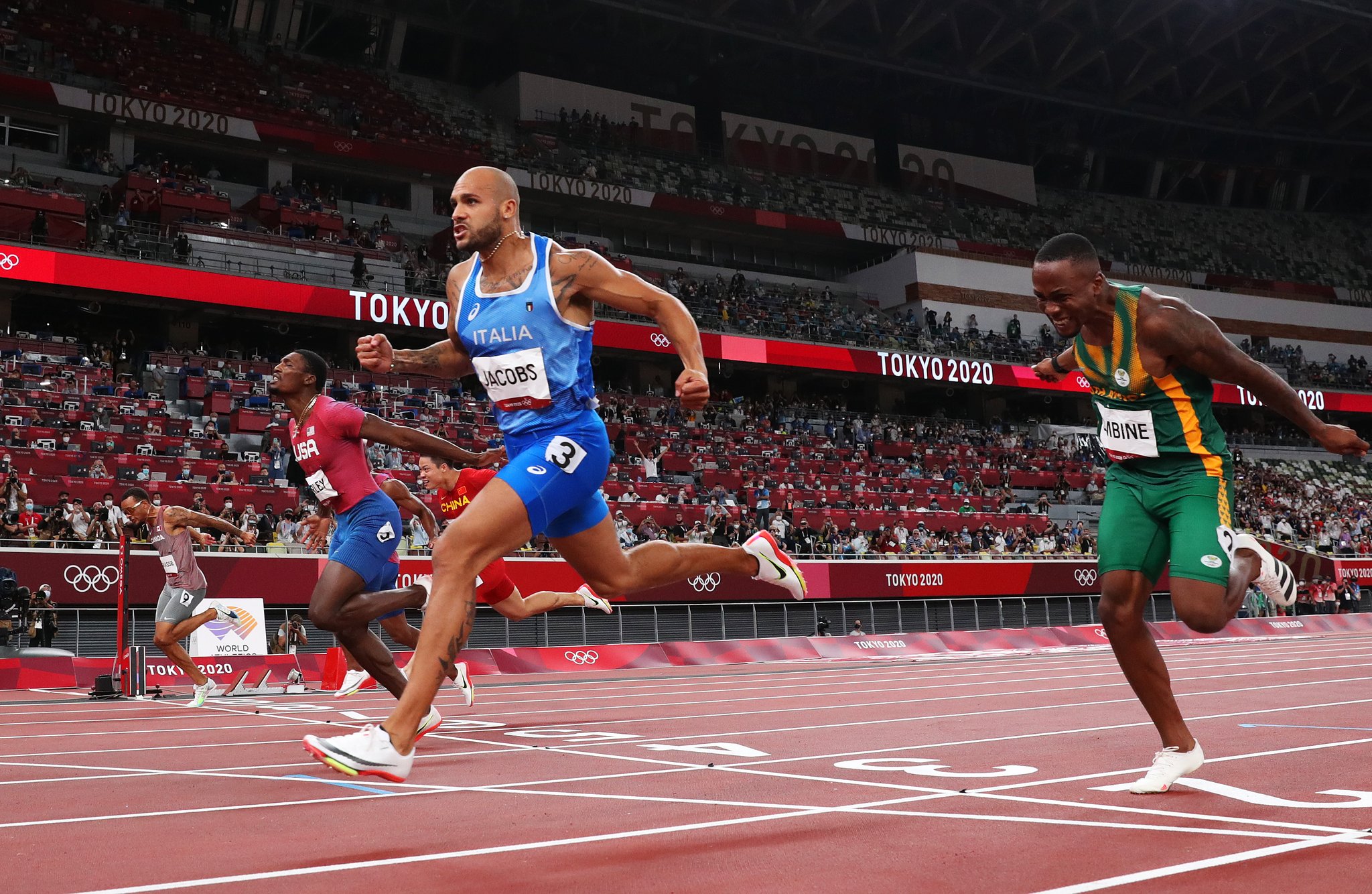 Tokyo Olympics 100m Final Italy S Lamont Marcell Jacobs Wins 100m Gold