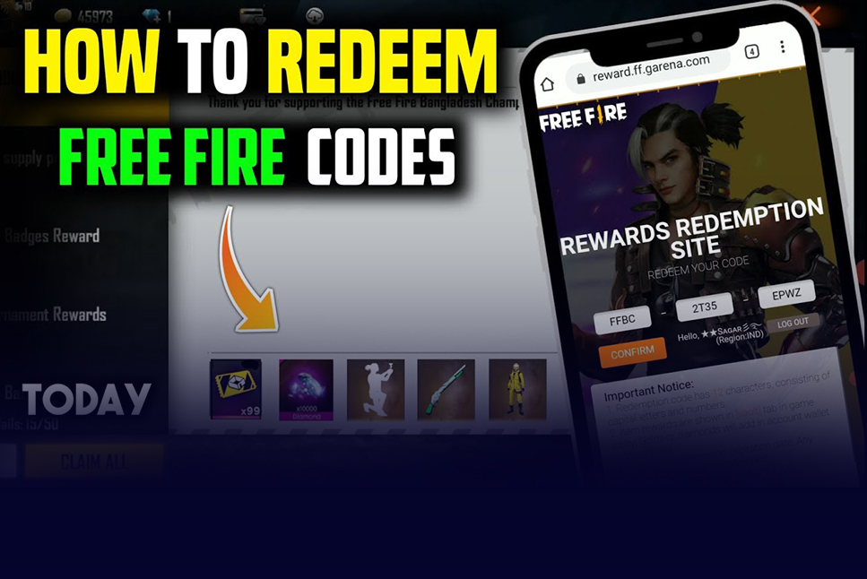 Freefire Redeem Codes For August 30