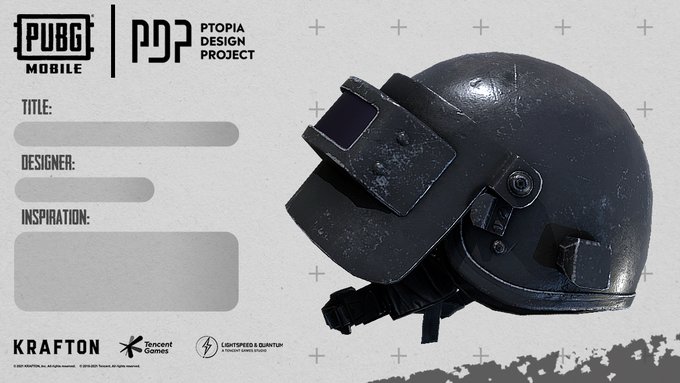 PUBG MOBILE PTOPIA DESIGN PROJECT - Helmet Design Community Challenge, Great chance to win 6,000 UC for free
