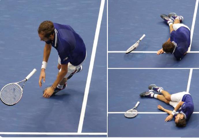 US Open Final: Daniil Medvedev celebrates first Grand Slam in bizarre fashion inspired by FIFA after destroying Novak Djokovic- Watch video