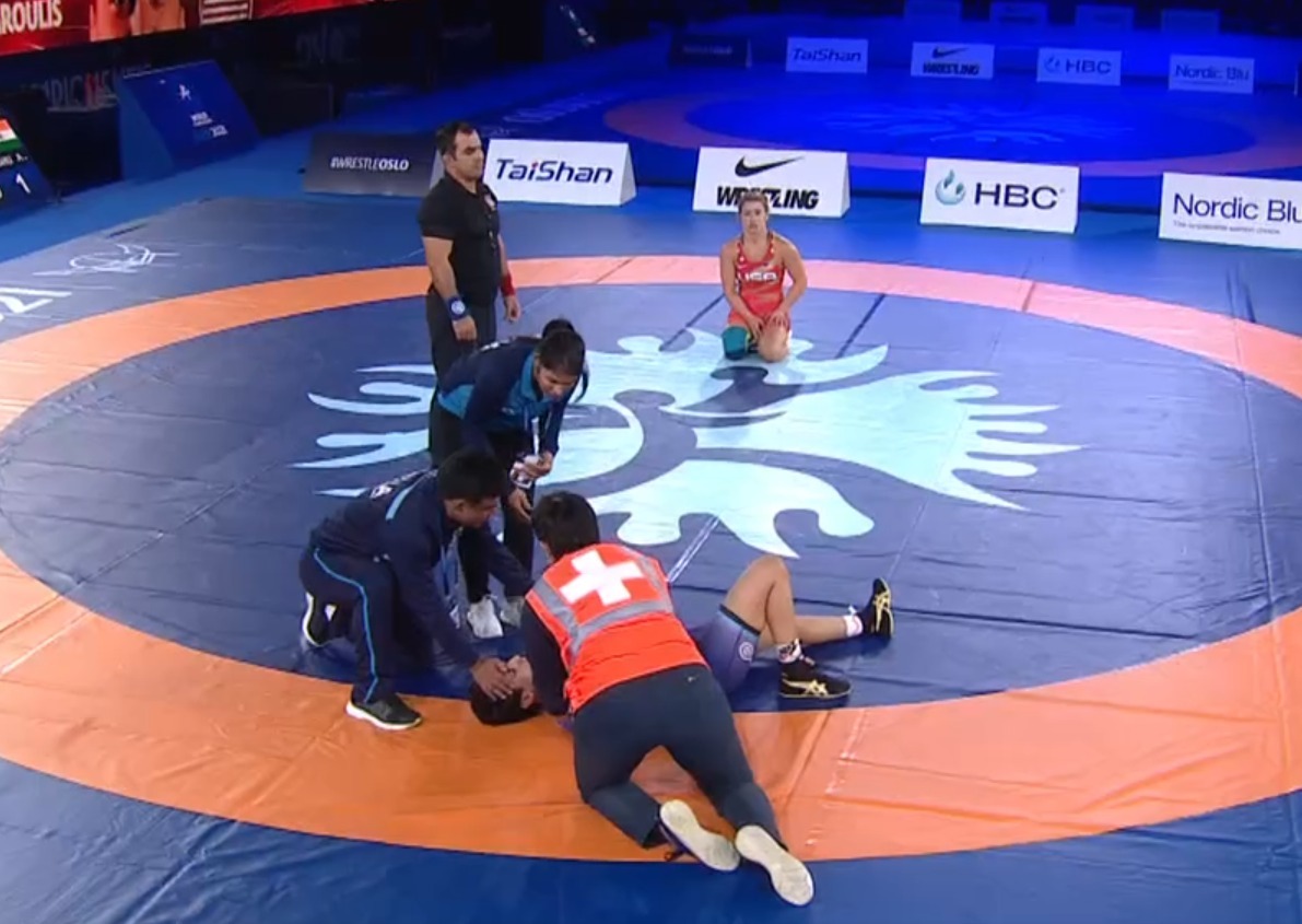 World Wrestling Championship Anshu Malik defeated in finals by Maroulis