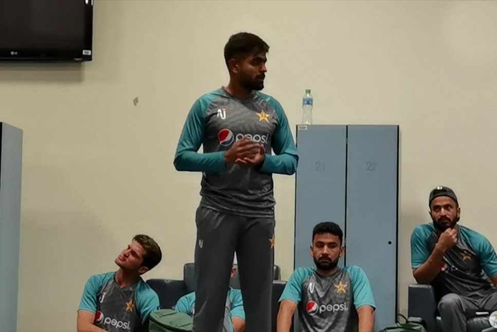 T20 World Cup: Watch how Babar Azam cut-short Pakistan’s dressing room celebrations & gives this speech, check out