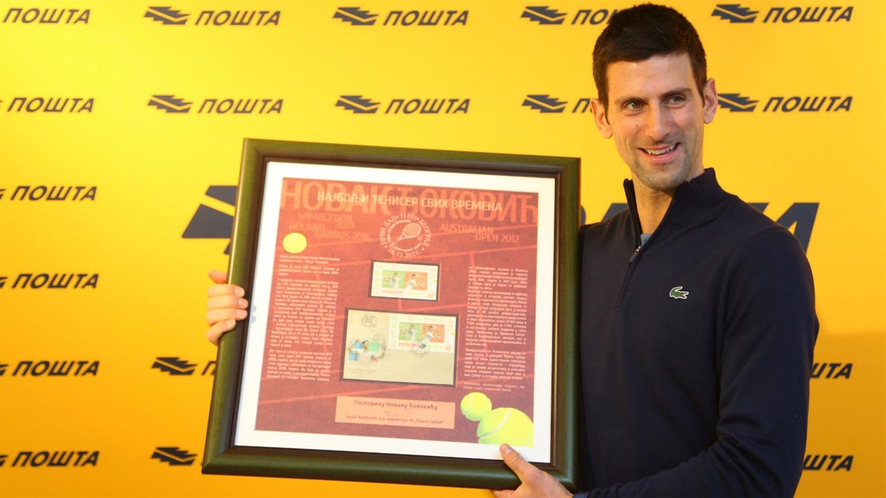 Djokovic postal stamps: Serbia postal service honours World No. 1 with stamps, check out his reaction