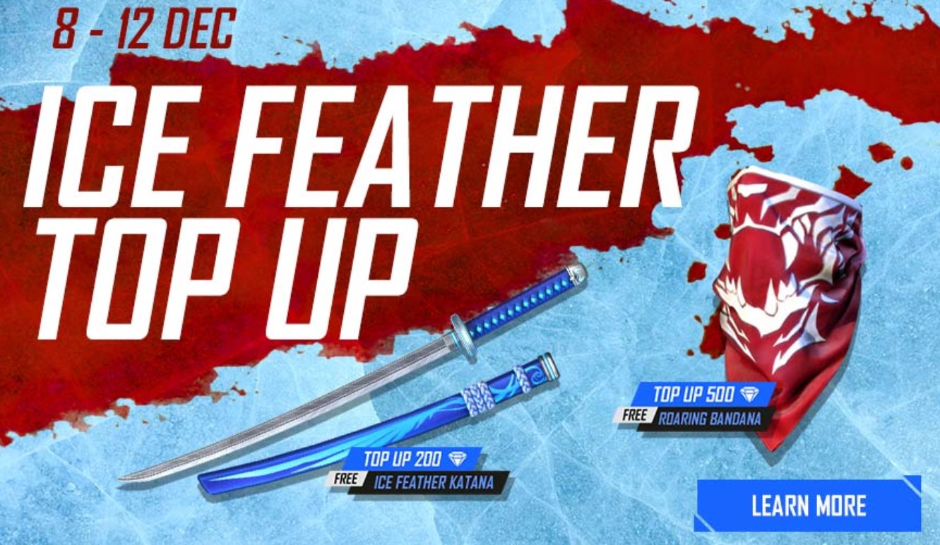 Free Fire Ice Feather Topup Event Win exciting rewards