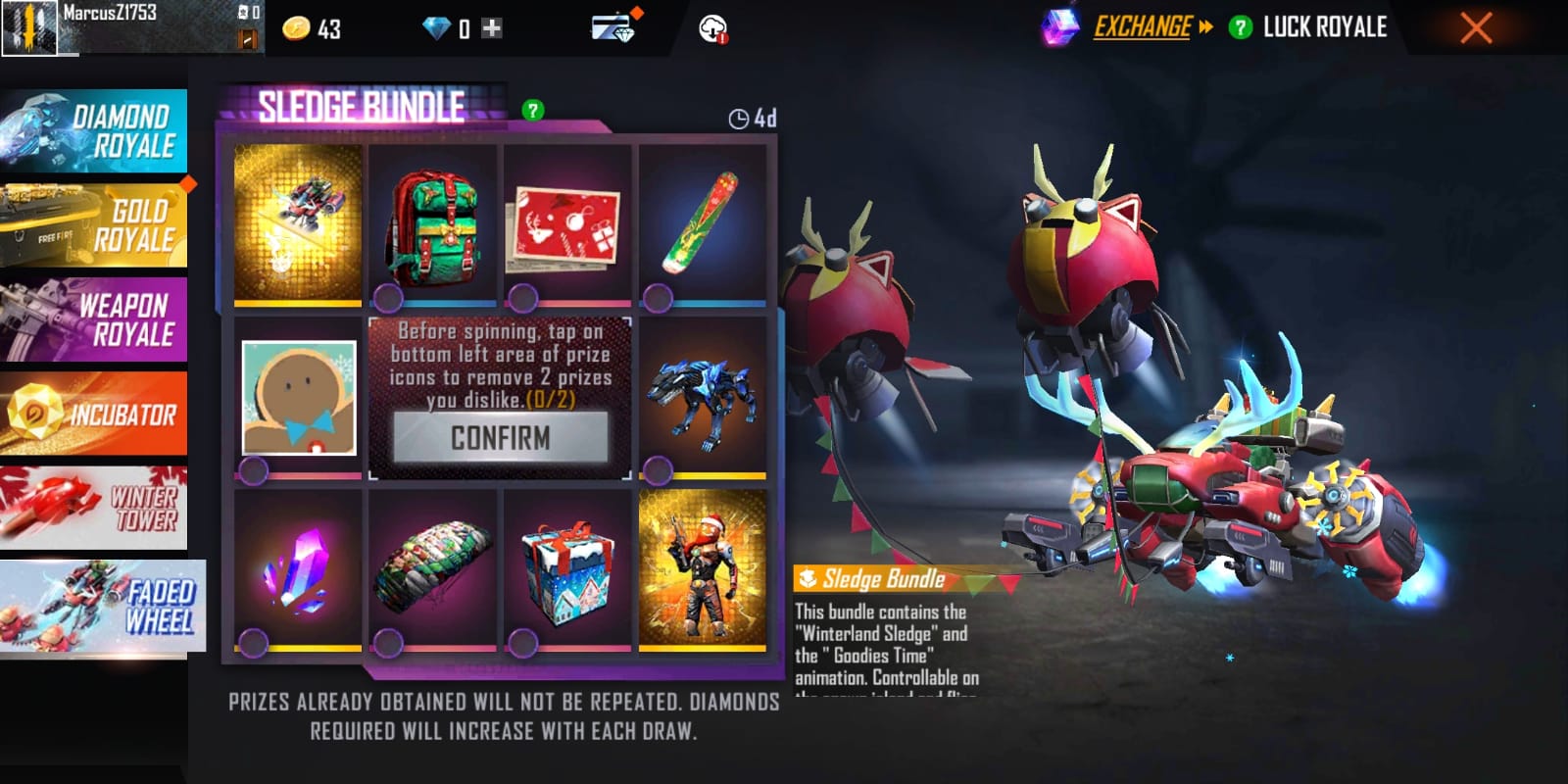 Garena Free Fire Sledge Bundle is now available in-game. Players can get it from the Faded Wheel Event, check how to get it