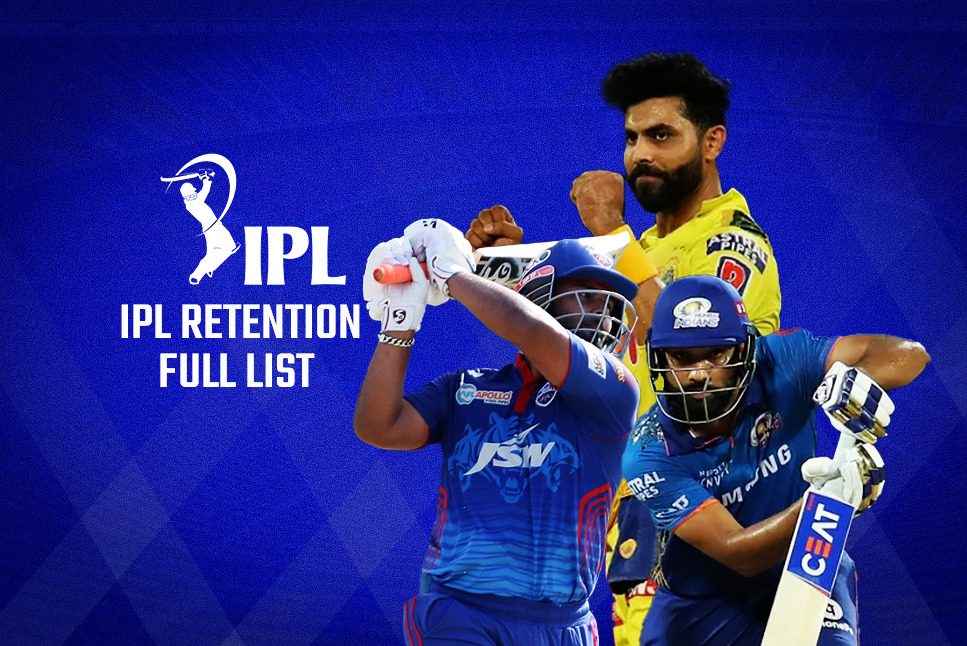 IPL 2022 Retention Full List: 27 Players retained, Rohit Sharma, Rishabh Pant, Ravindra Jadeja gets highest pay cheque of 16 Crore: Check full retained players list