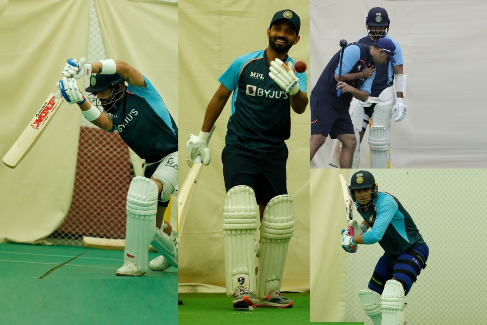 IND vs NZ: Out of form, Virat Kohli, Rahane and Pujara hit indoor nets under Rahul Dravid’s guidance as rain spoils practice – Check pics