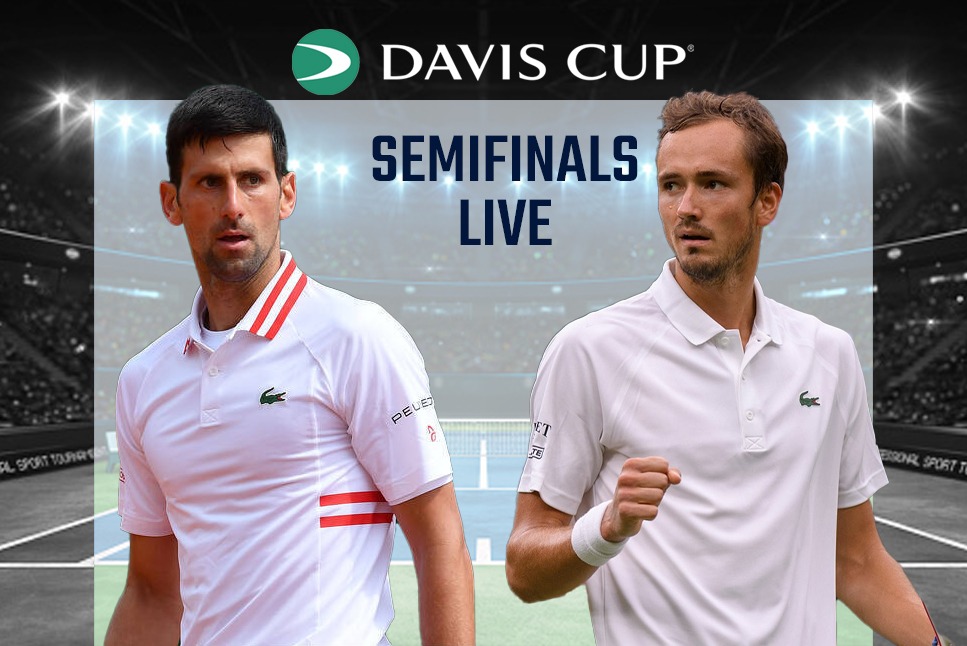 Davis Cup Semifinals LIVE: World No.1 Novak Djokovic's Serbia face Croatia, Daniil Medvedev's Russia clash against Germany- Follow LIVE updates