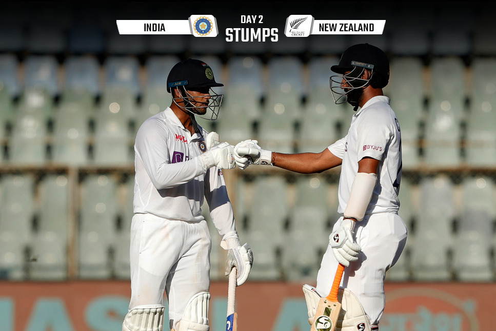 IND vs NZ Day 2 Stumps: Ajaz Patel creates history but India strong after 332-run 2nd Innings lead on Day 2