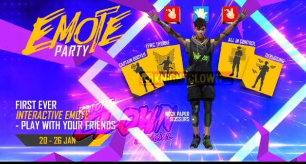 Free Fire Emote Party Event: Play with your friends and get amazing emotes from the event, Check Details
