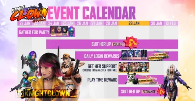 She Plays Free Fire Event Calendar: Check all the upcoming events, and rewards in detail