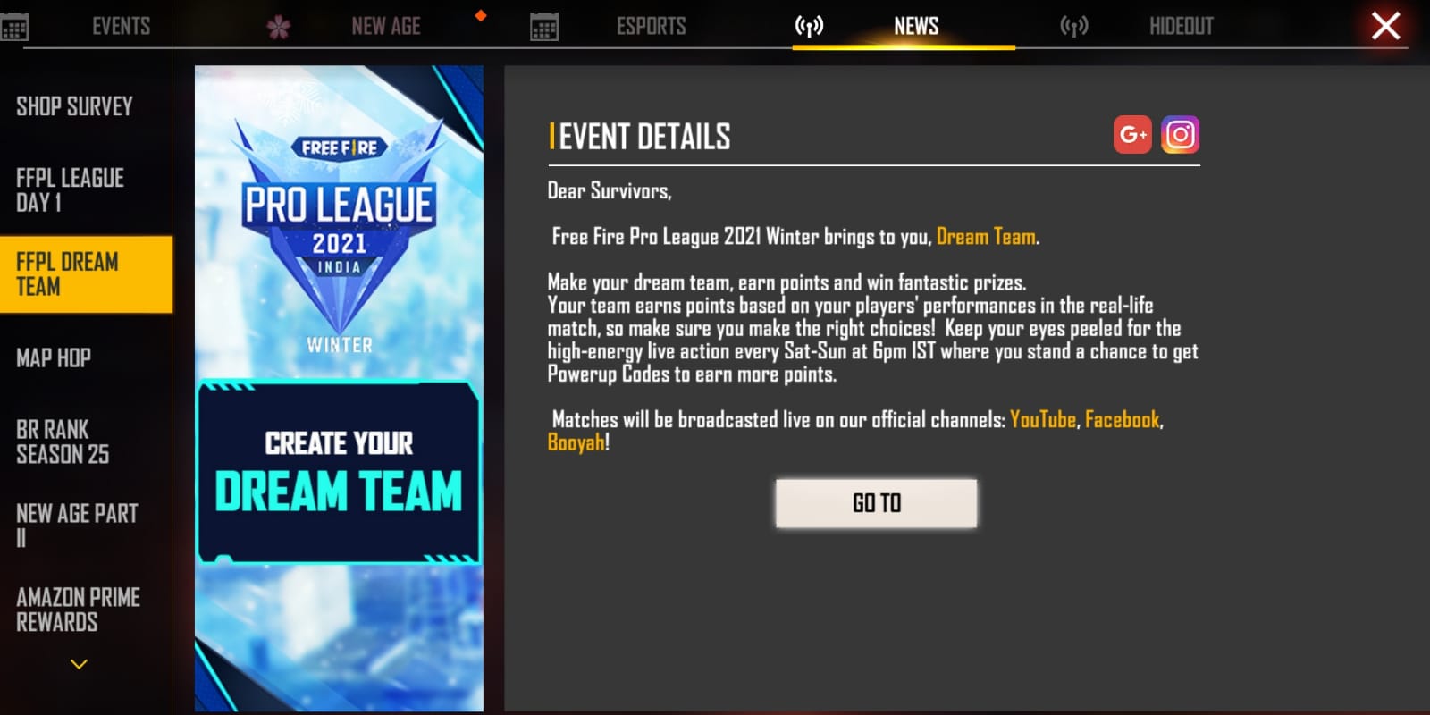 FFPL Dream Team Event: Check How to create a team and play the Free Fire Pro League 2021 Winter Dream Team Event All you need to know
