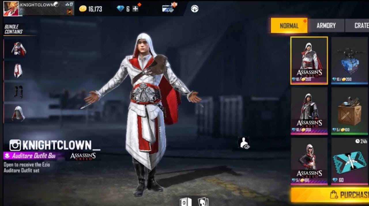 Free Fire x Assassin’s Creed Bundles Get amazing Bundles