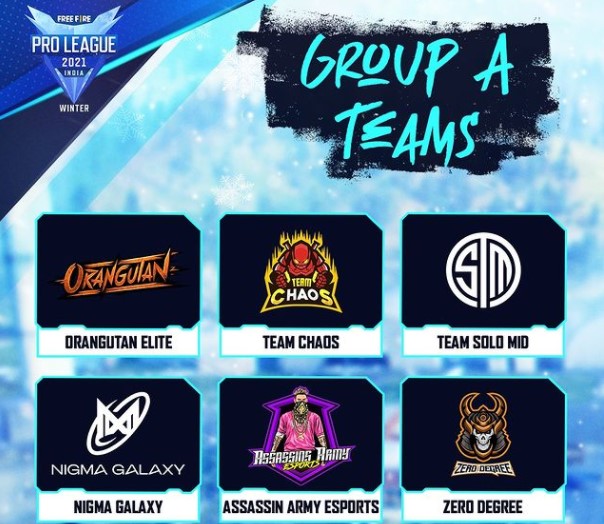 Free Fire Pro League 2021 Winter Day 1: Group A & Group B to kick off the opening day of FFPL 2021 Winter