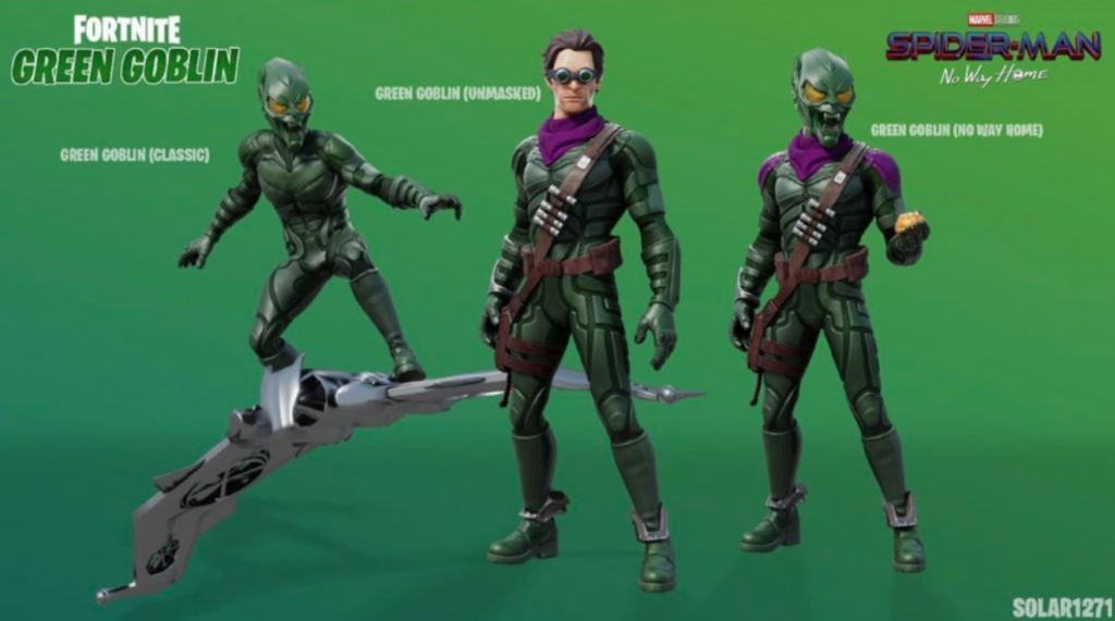 Fortnite leak confirms the arrival of new skins for Spider-Man, MJ, and Green Goblin