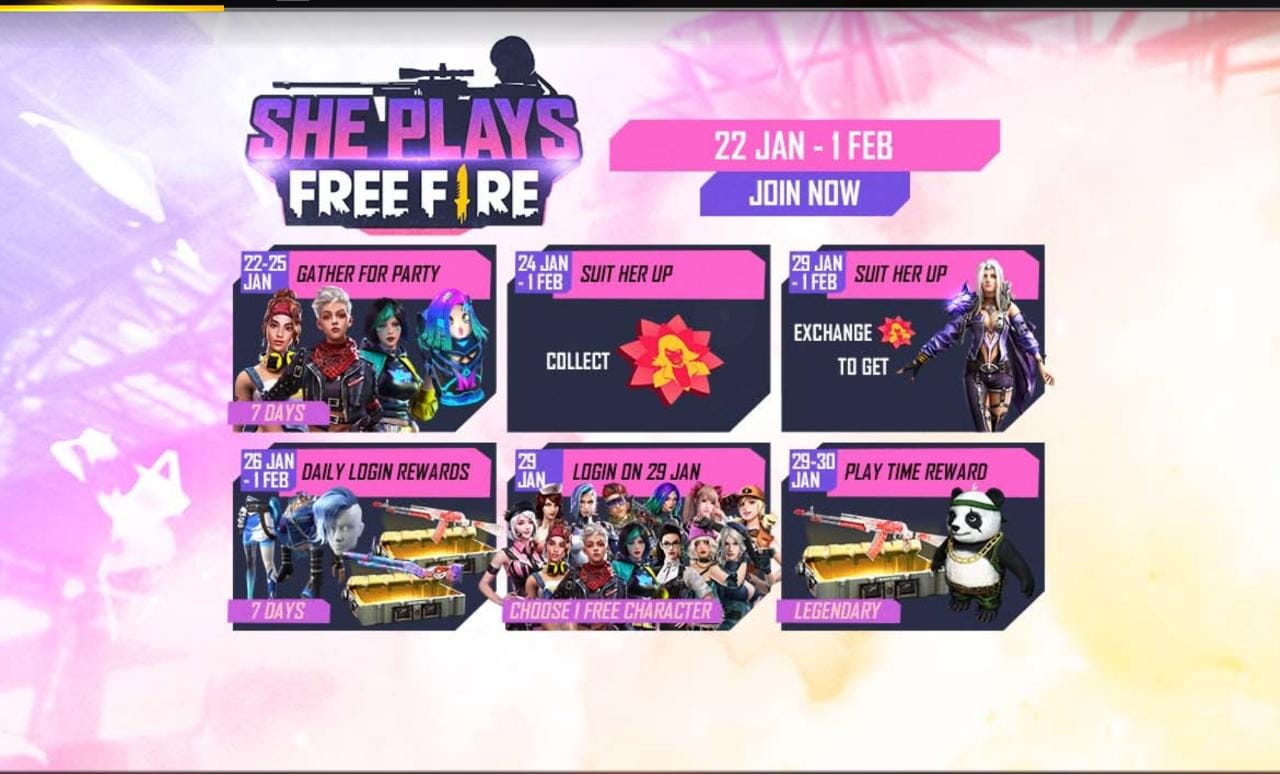 Garena Free Fire - A dreamy bundle for the imaginative player awaits them  in a new event! 🤩 Here's how you can collect it: ♧ Collect 5 Club tokens  in total to