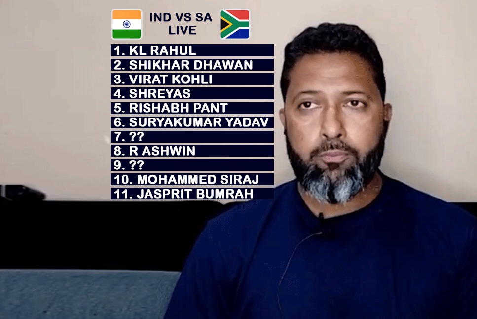 IND vs SA Live: Wasim Jaffer picks his India Playing XI for 1st ODI, names Shreyas Iyer & Suryakumar both – Check who is dropped