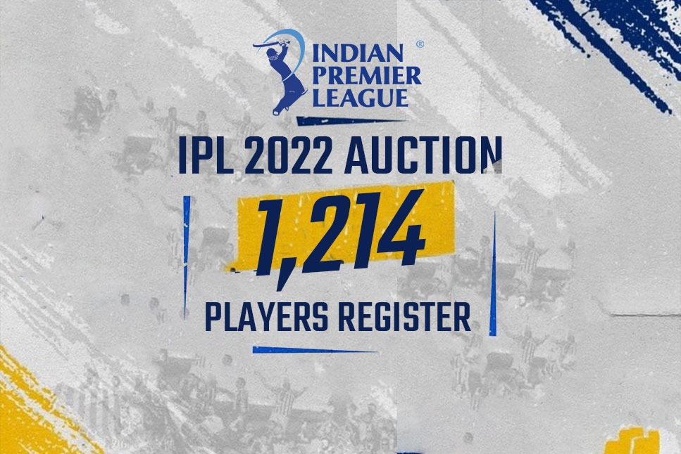 IPL 2022 Auction: 1,214 players register for IPL 2022 Player Auction