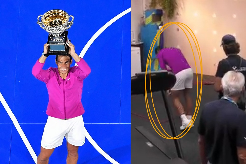 Australian Open 2022: Rafael Nadal collapses in change room after gruelling 5 hour battle en route to record 21st Grand Slam – Watch video