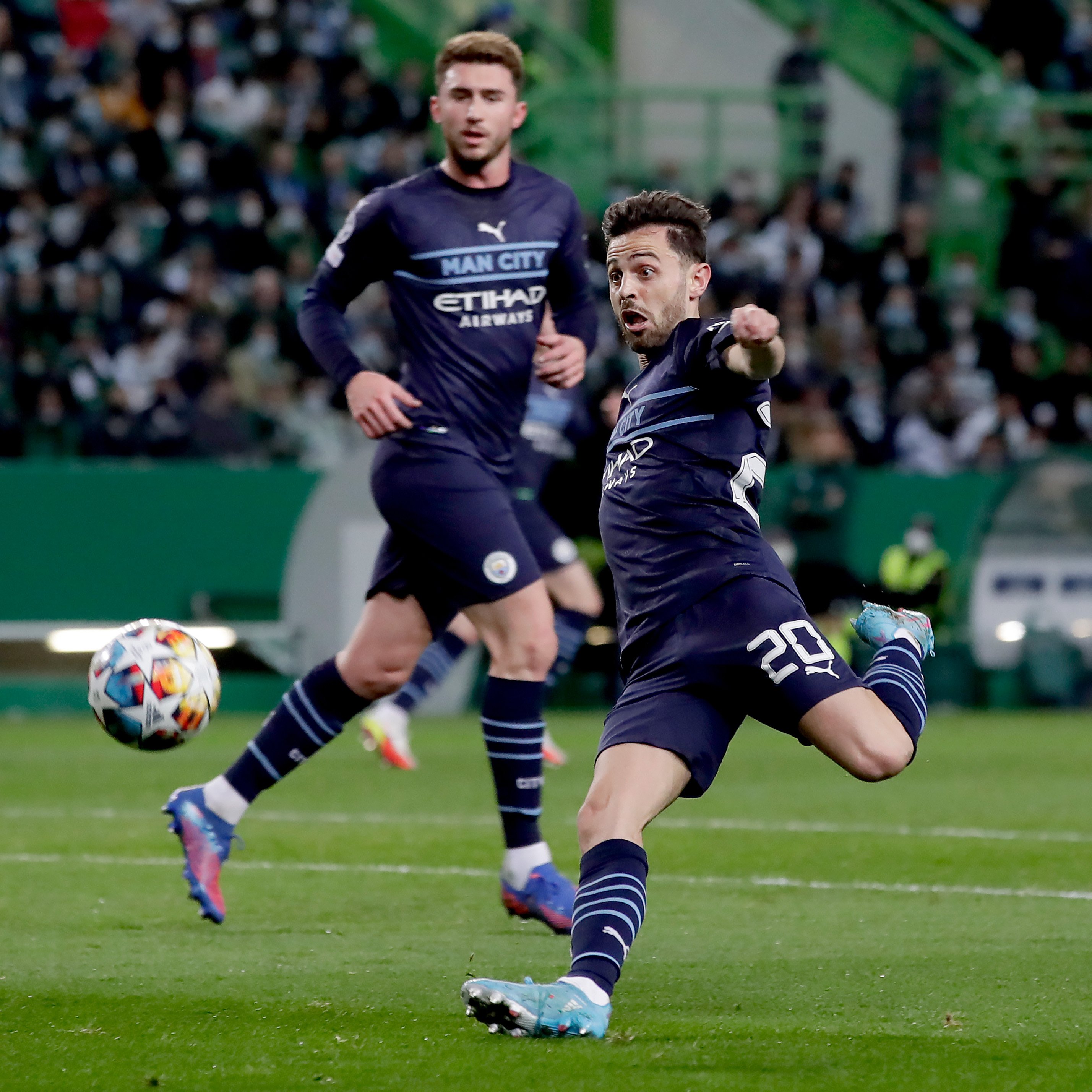 Sporting 0-5 Manchester City Highlights: Rampant Manchester City make Champions League history as they beat Sporting; Bernardo, Sterling and Mahrez all on the scoresheet