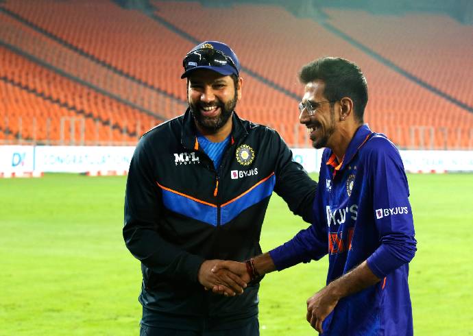 IND vs WI LIVE: Watch Rohit Sharma interviewing Yuzvendra Chahal, 'GOOGLY your weapon, keep bowling it' advices captain