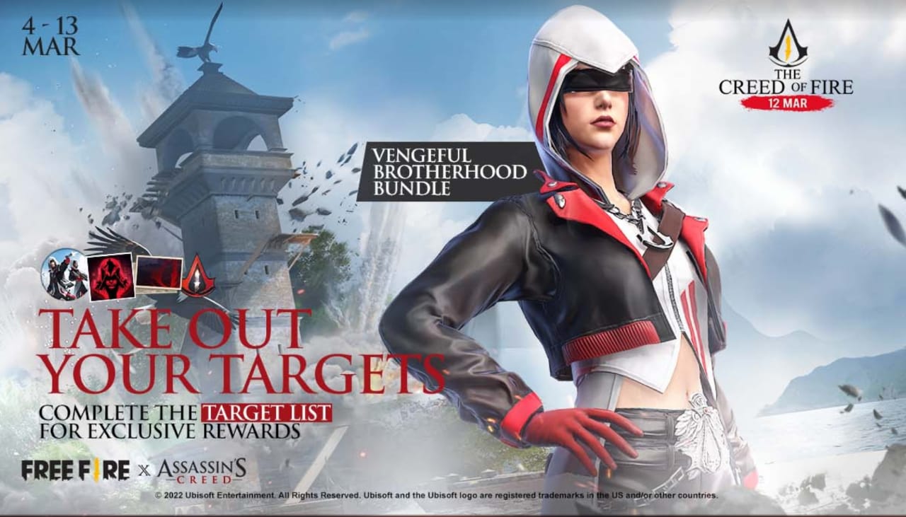 Free Fire Target List Event: Complete your target list and get exclusive rewards like Vengeful Brotherhood Bundle, and more