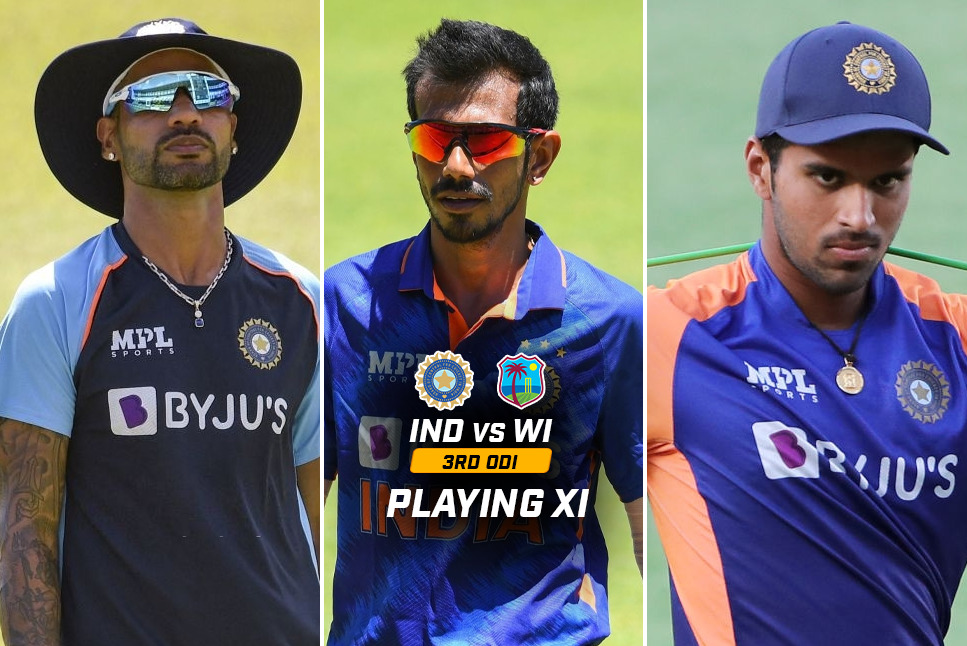India Playing XI 3rd ODI: Shikhar Dhawan to return to Indian lineup, Yuzvendra Chahal or Washington Sundar to sit out: Follow IND vs WI LIVE Updates