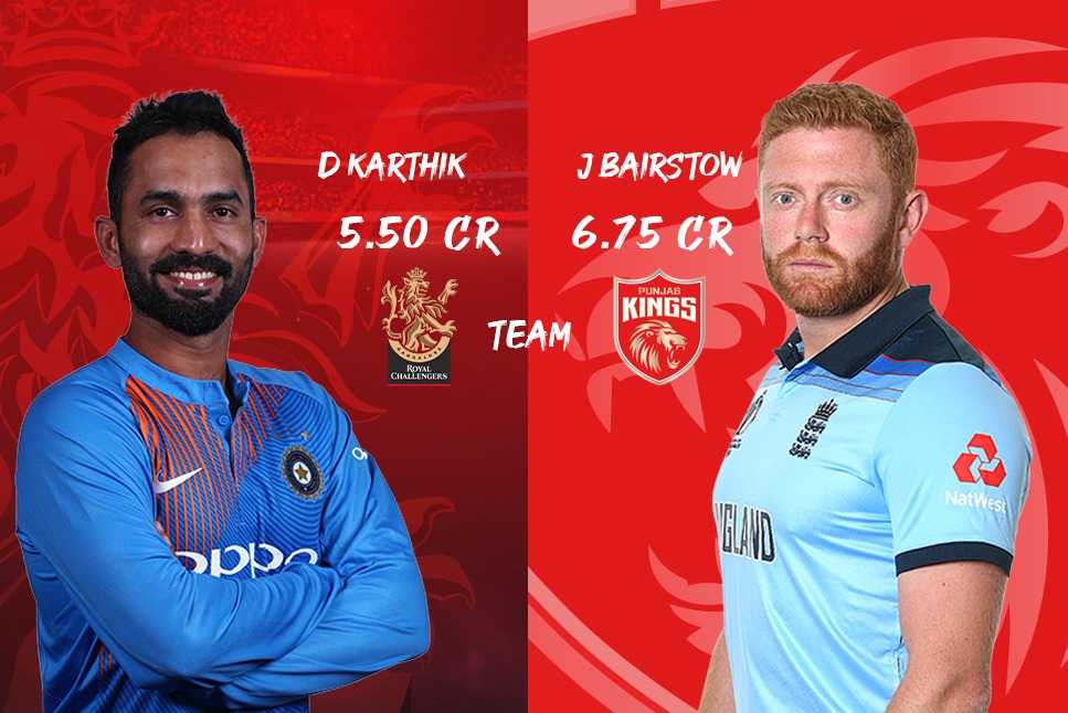 IPL 2022 Auction Live: Jonny Bairstow picked by PBKS for Rs 6.75 cr, Dinesh Karthik sold to RCB for Rs 5.5 cr