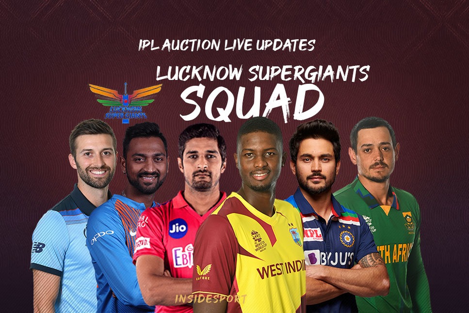 Lucknow Super Giants Auction Updates & LSG Full Squad: de Kock, Krunal Pandya, Jason Holder, Mark Wood sold to Lucknow: Follow IPL 2022 Auction LIVE Updates