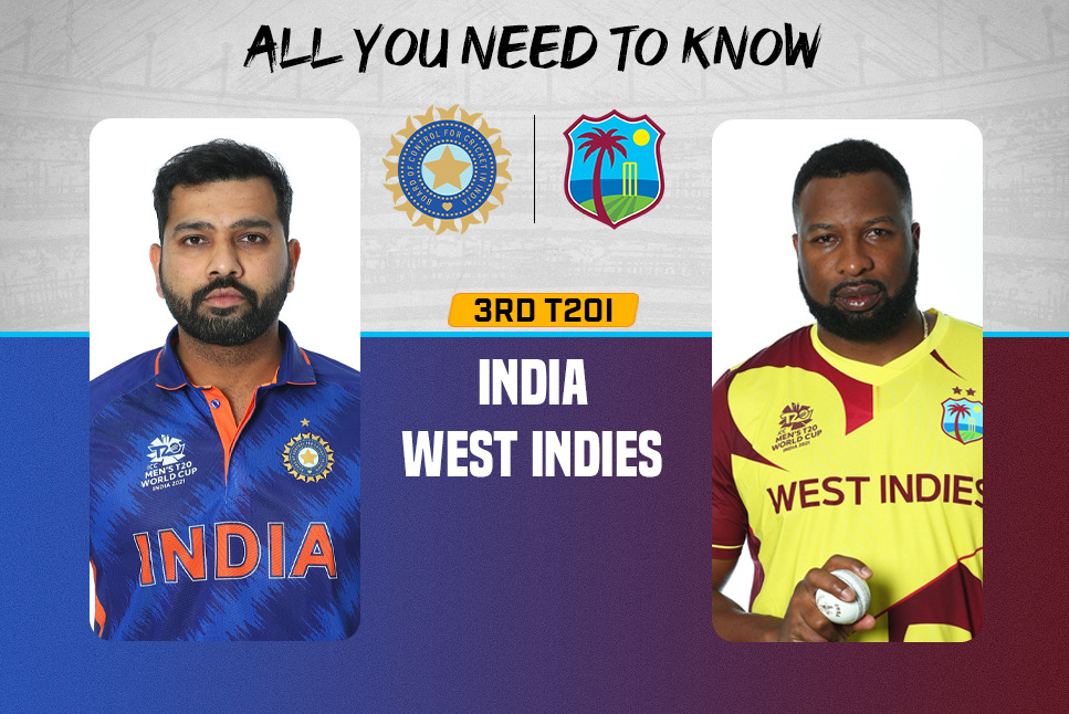 IND vs WI 3rd T20: Full Squad, Schedule, Date, Time, Venue, Live streaming, All you need to know India vs West Indies 3rd T20