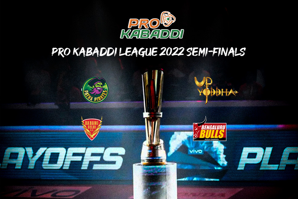 PKL 2022 Playoffs LIVE: Patna Pirates takes on the U.P Yoddha while Dabang Delhi will battle it out against the Bengaluru Bulls in the PKL 2022 Semi Finals
