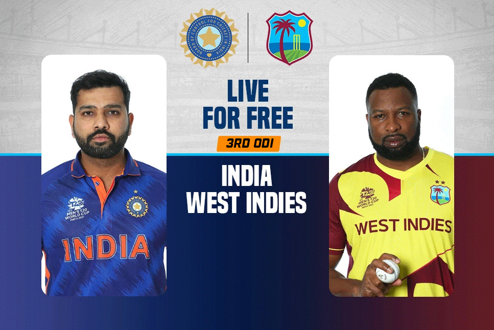 IND vs WI 3rd ODI Live online for free: 5 Apps to watch India vs West Indies Live Streaming for free, Follow India vs West Indies LIVE updates on InsideSport.IN