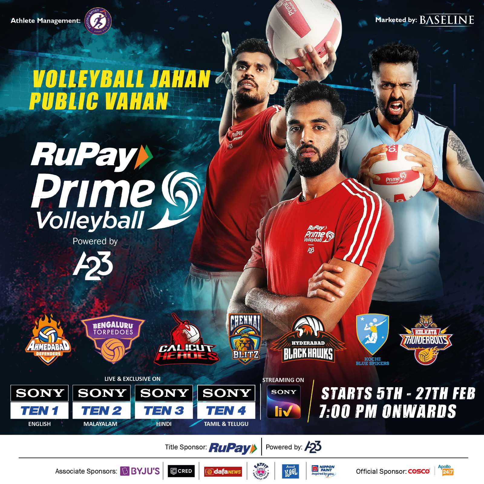 prime volleyball league 2022 live streaming