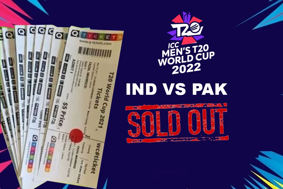ICC T20 WC 2022 India Pakistan Match Tickets sold in 5 mins