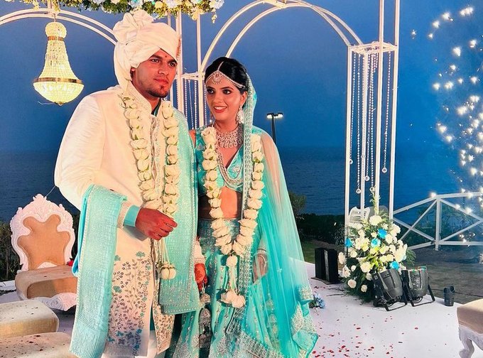 IPL 2022: Punjab Kings’ Rahul Chahar enters the wedlock with fashion designer Ishani in Goa ahead of IPL, Check beautiful pictures
