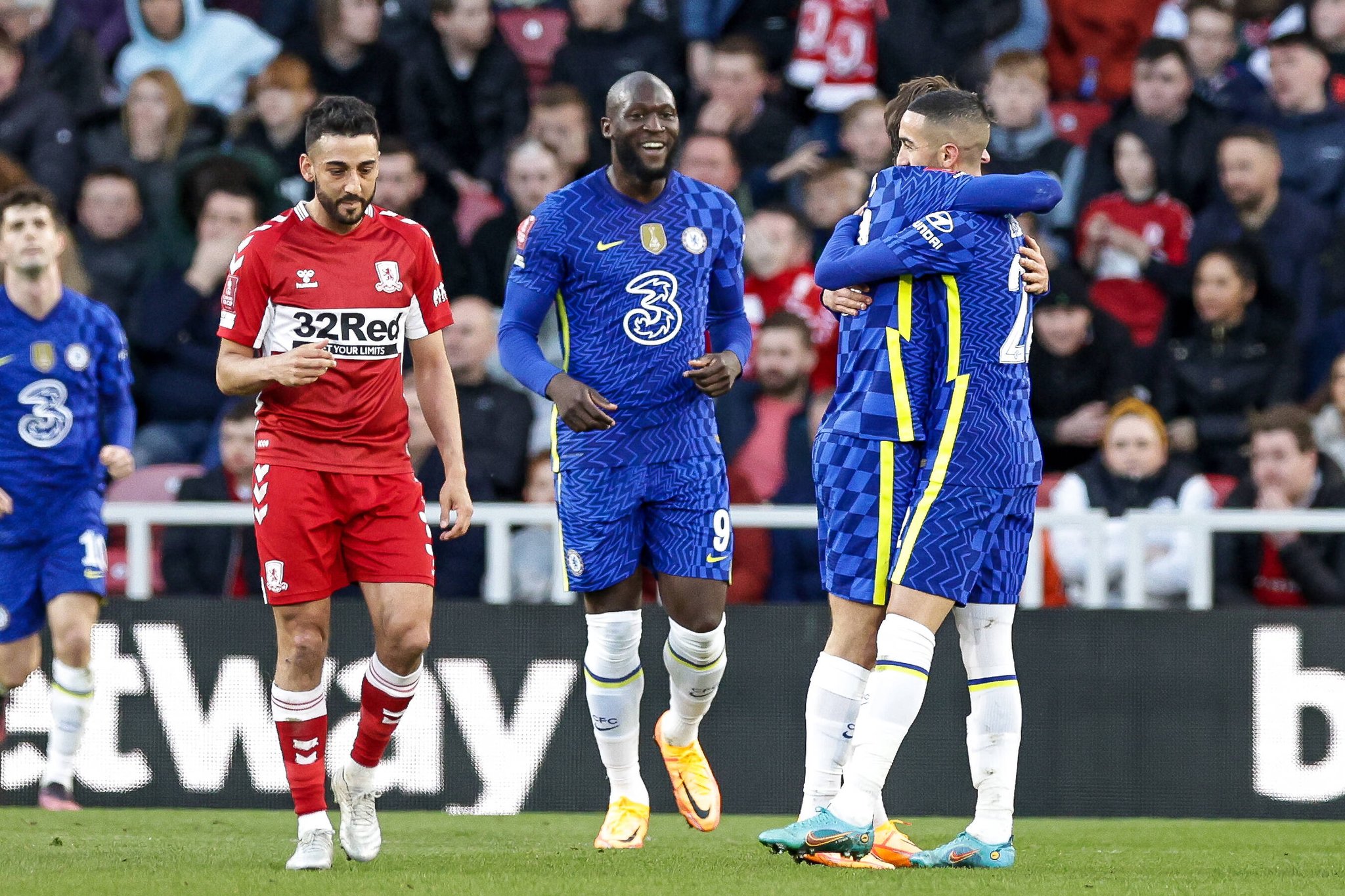 Middlesbrough 0-2 Chelsea LIVE: Chelsea beat Middlesbrough with ease to reach the FA Cup Semi-final courtesy of first-half goals from Romelu Lukaku and Hakim Ziyech