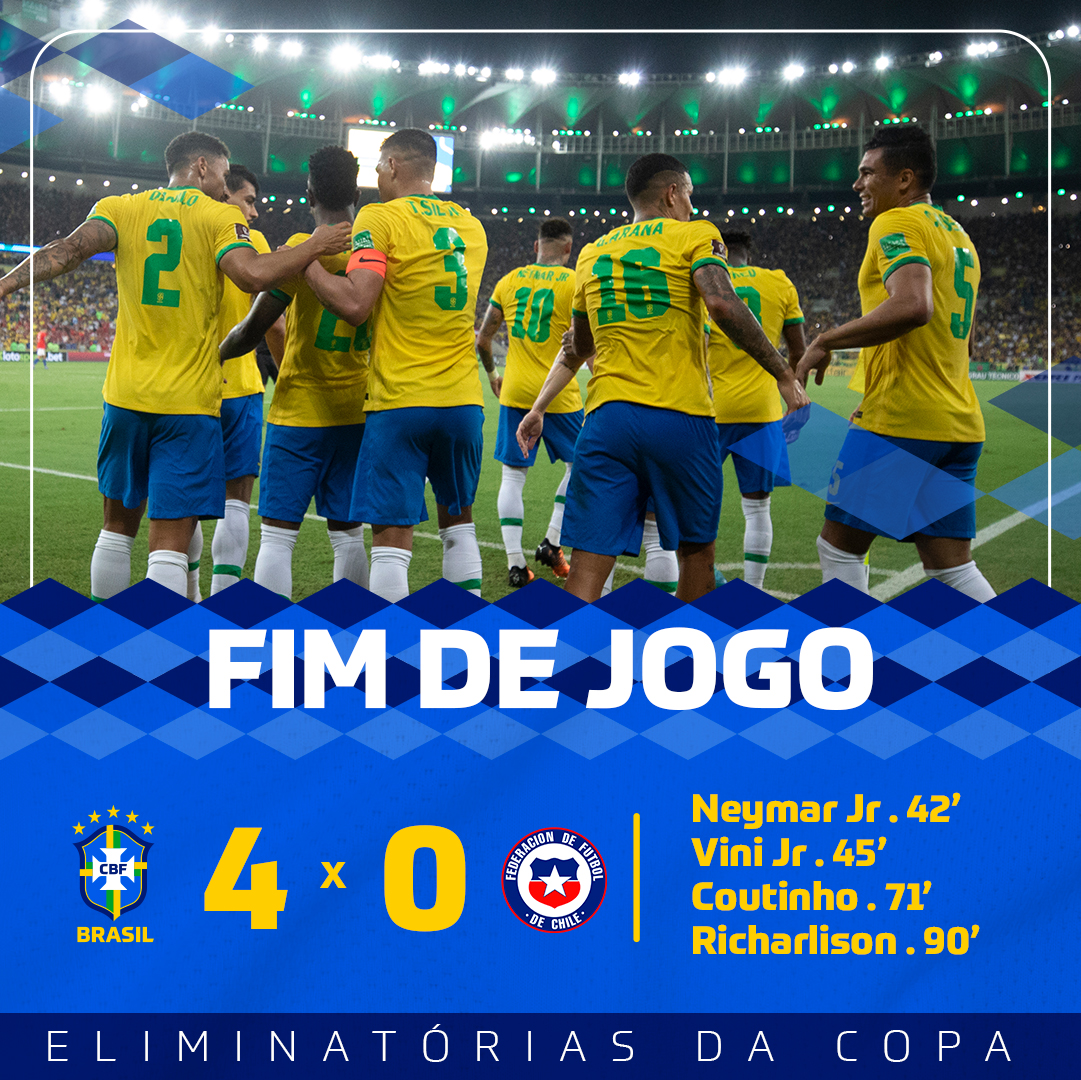 Brazil vs Chile LIVE: Neymar, Coutinho, Richarlison, Vini Jr scores as Brazil thrash Chile 4-0 in FIFA World Cup Qualifiers