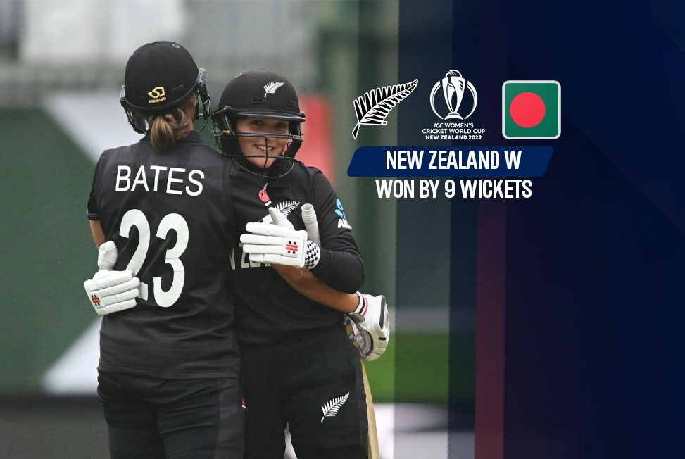 NZ-W beat BAN-W: Suzie Bates, Amelia Kerr make light work of Bangladesh target, seal comprehensive 9-wicket win in Women's World Cup