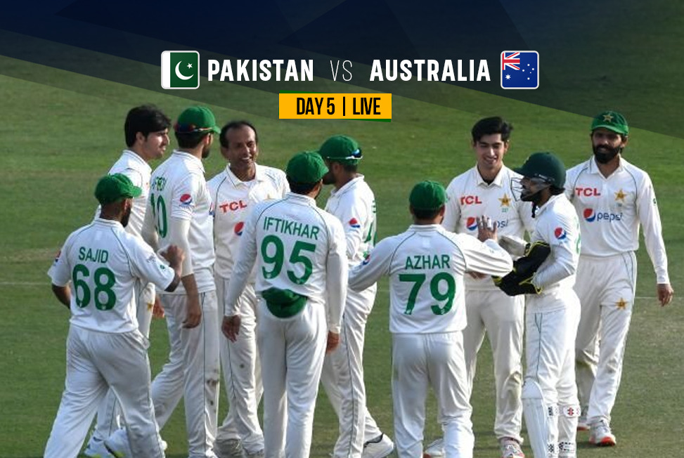 PAK vs AUS Day 5 LIVE: First Test heads towards a tame draw as Australia trail first innings by 27 runs - Follow PAK vs AUS Day 5 Live on InsideSport.IN