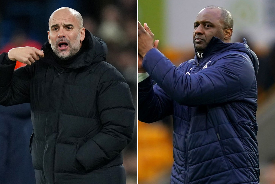 Crystal Palace vs Manchester City: Pep Guardiola heaps praise for Crystal Palace boss Patrick Viera as City look to extend their lead in the league